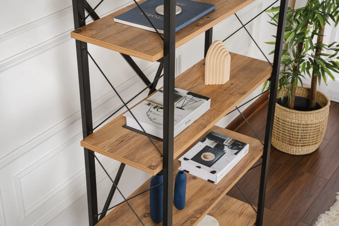 Wandkast Elysian Lichtbruin/Zwart 180cm
