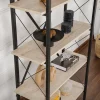 Wandkast Elysian Travertinlook/Zwart 180cm