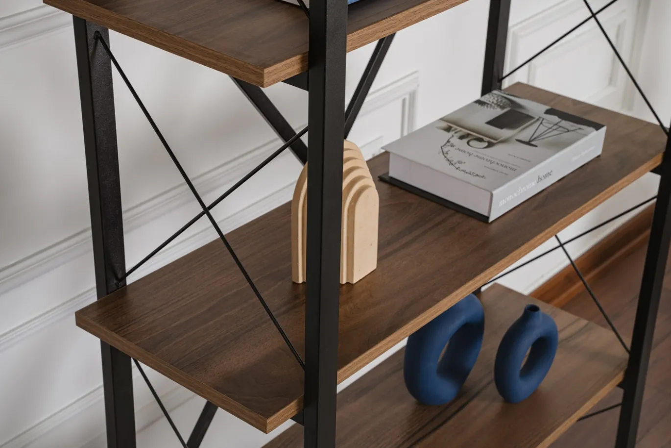 Wandkast Elysian Walnoot/Zwart 180cm