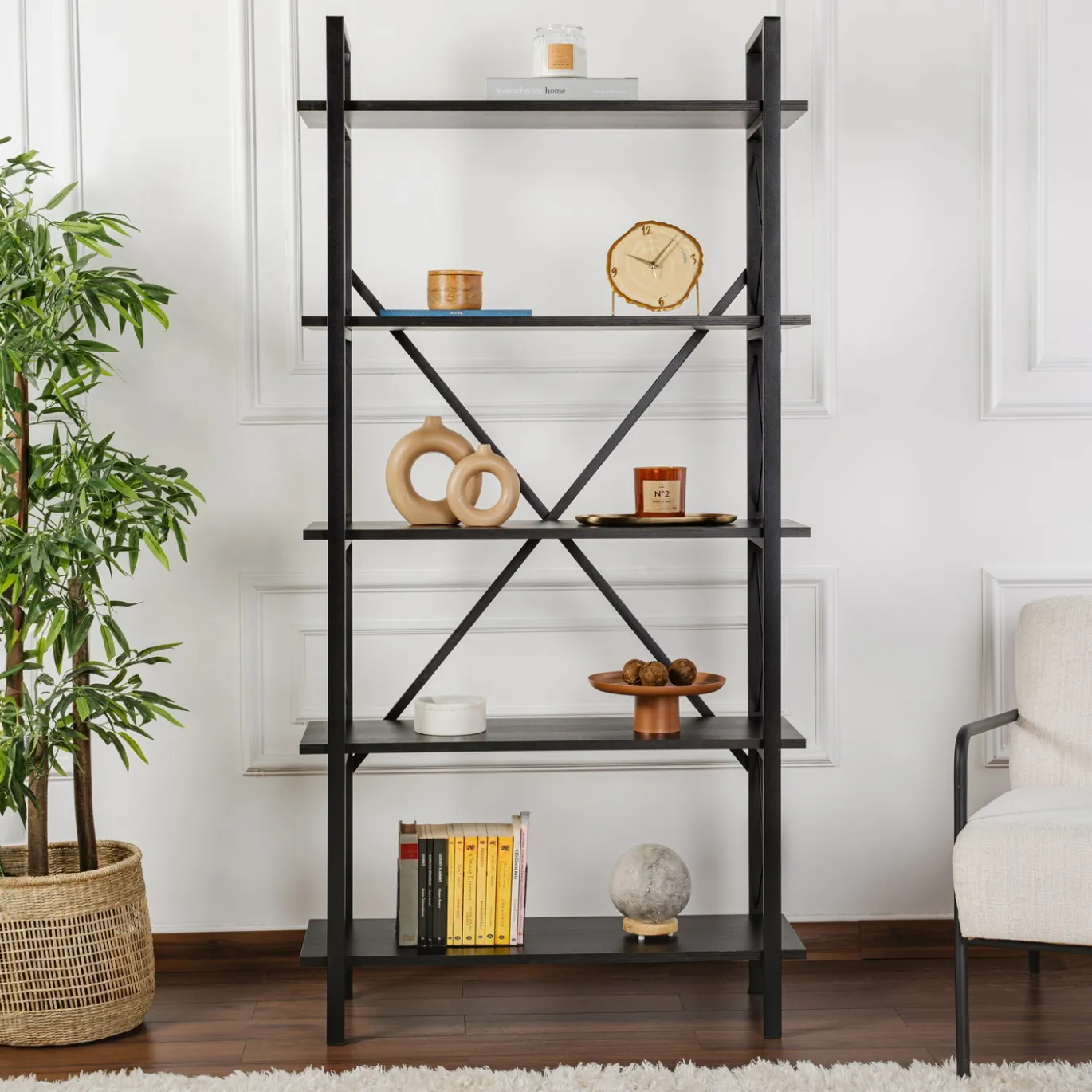 Wandkast Elysian Zwart 180cm