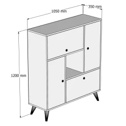 Wandkast Hercules Melamine Wit