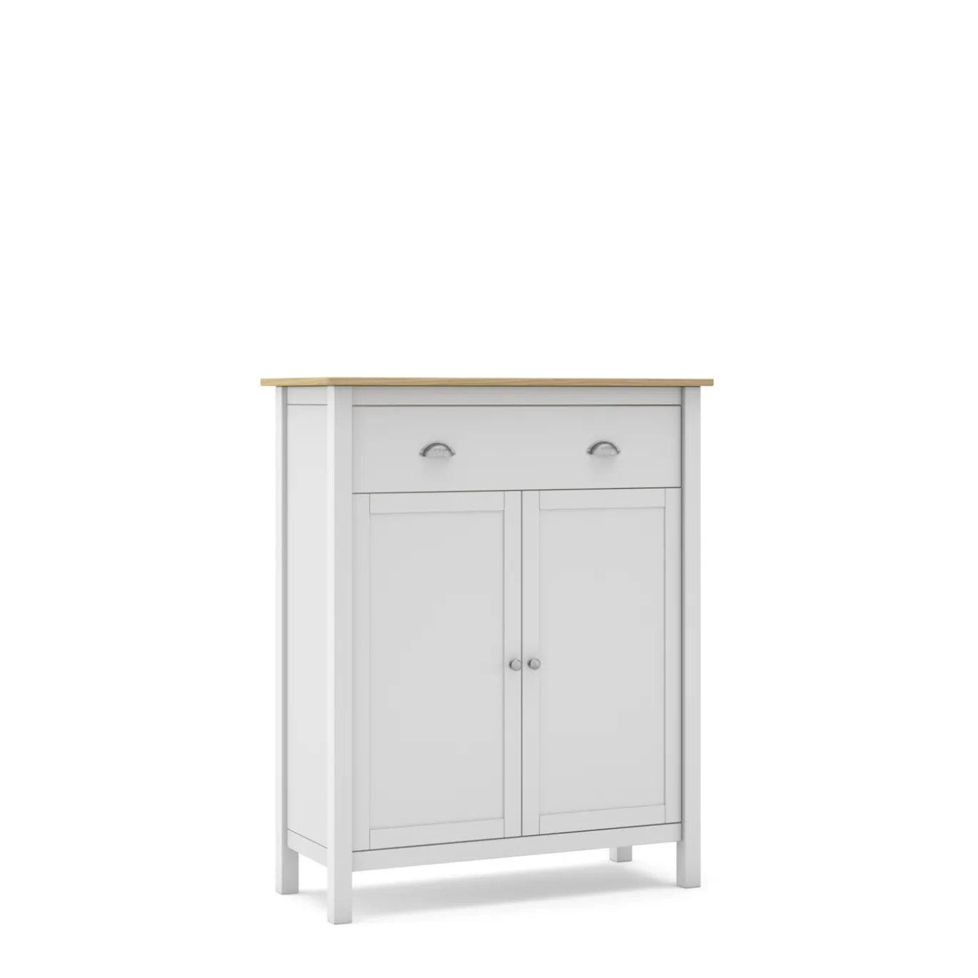 Wandkastje Misti 2d1dr Wit/eiken - Giga Meubel