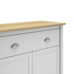 Wandkastje Misti 2d1dr Wit/eiken - Giga Meubel