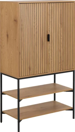 Wandkast Juna Naturel Metaal - Giga Living