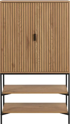Wandkast Juna Naturel Metaal - Giga Living