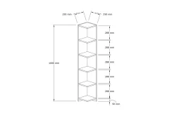 Wandkast Levanzo Walnoot 160cm