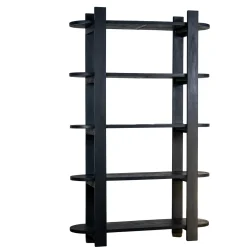 Wandkast Luuk Zwart 120cm - Giga Meubel