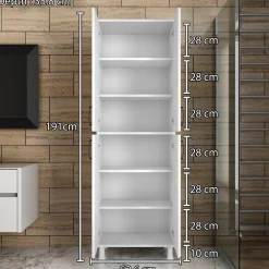 Wandkast Malatya Wit 191cm