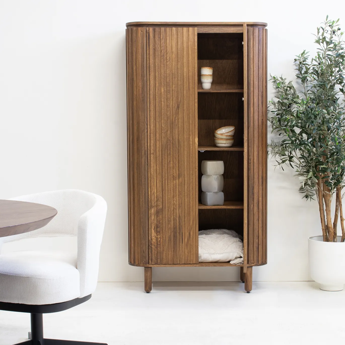 Wandkast Myra Bruin 180cm - Giga Meubel
