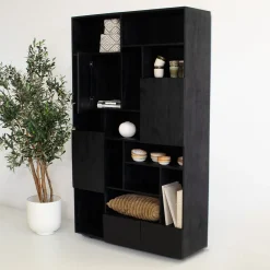 Wandkast Nala Zwart 200cm - Giga Meubel
