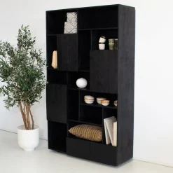 Wandkast Nala Zwart 200cm - Giga Meubel