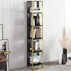 Wandkast Polka Zwart/Goud 180cm