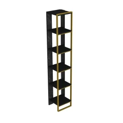 Wandkast Polka Zwart/Goud 180cm