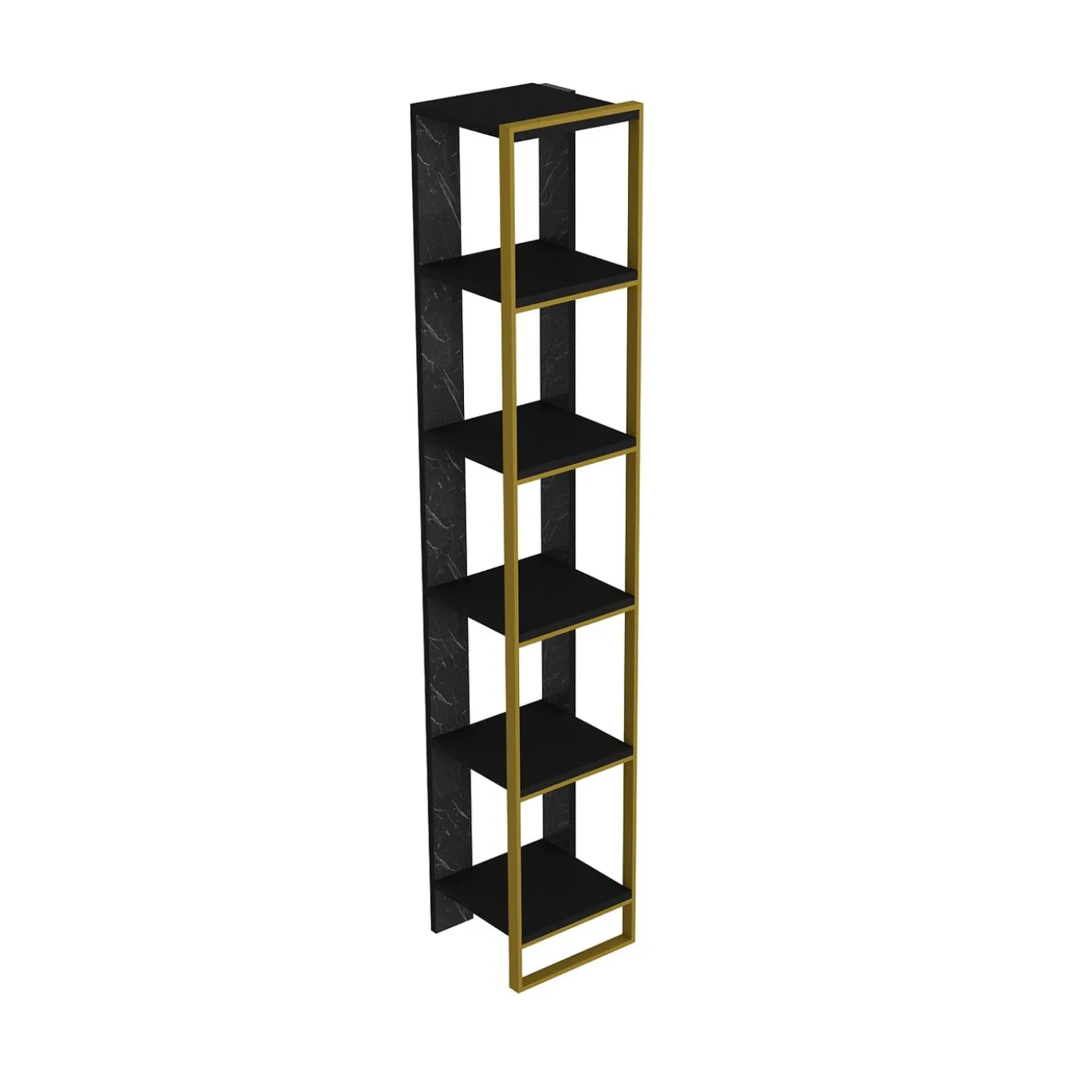 Wandkast Polka Zwart/Goud 180cm
