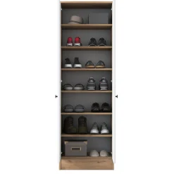 Wandkast Pozanti Wit/Walnoot