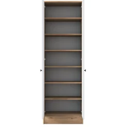 Wandkast Pozanti Wit/Walnoot