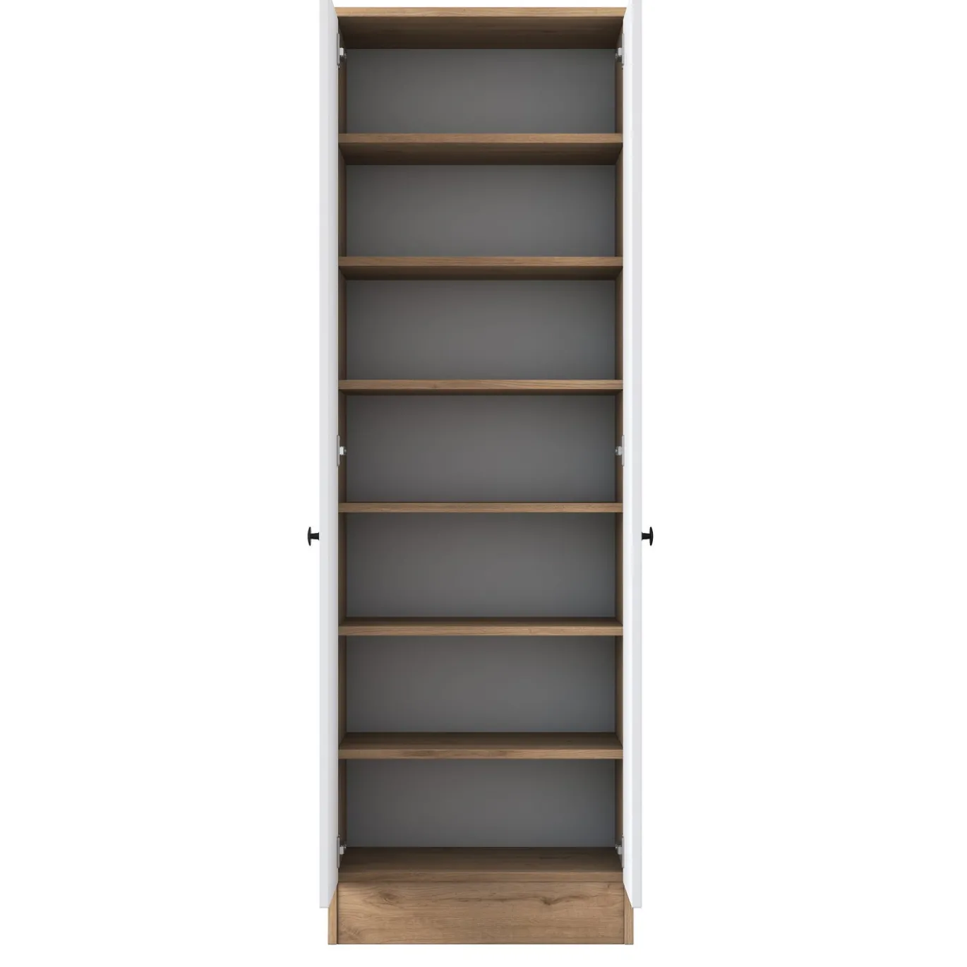 Wandkast Pozanti Wit/Walnoot