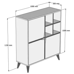 Wandkast Pulse Melamine Wit