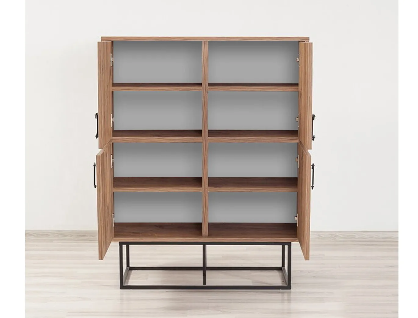 Wandkast Quantum Solo Melamine Atlantic Pine Zwart