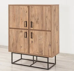 Wandkast Quantum Solo Melamine Atlantic Pine Zwart