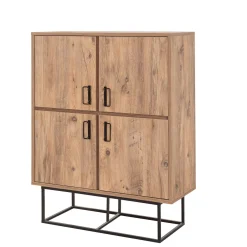 Wandkast Quantum Solo Melamine Atlantic Pine Zwart