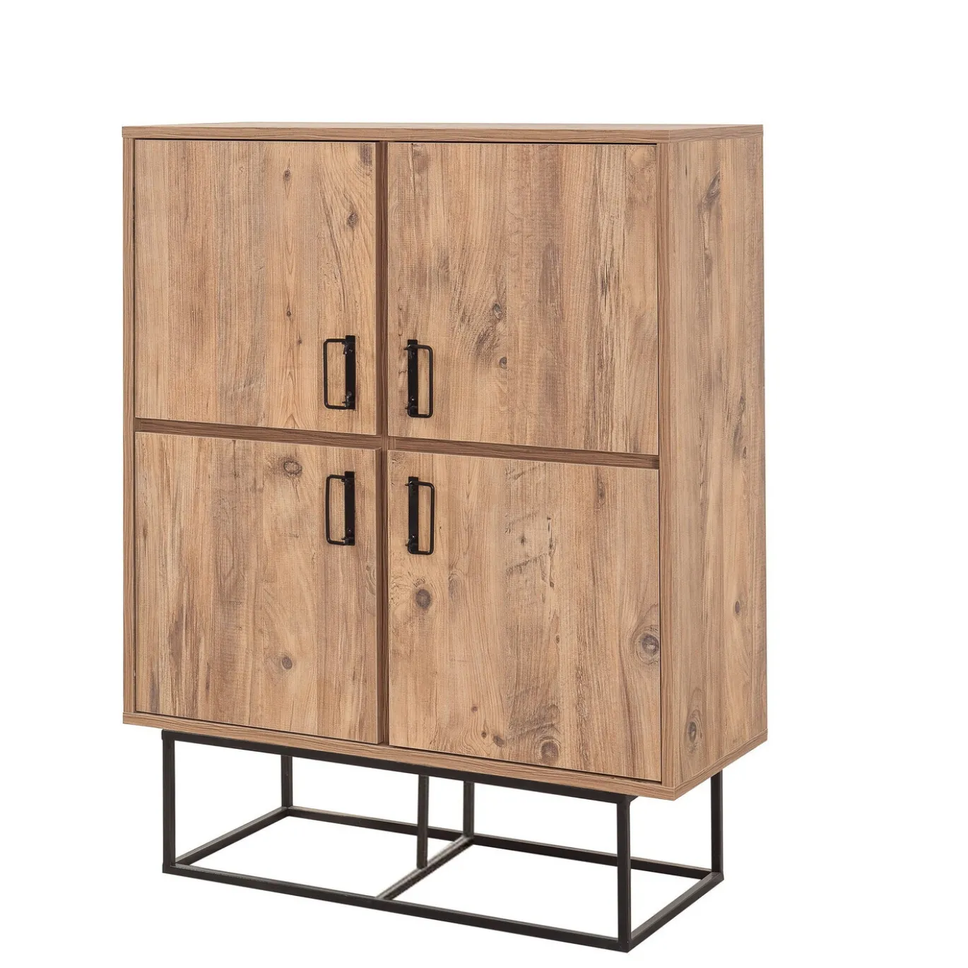 Wandkast Quantum Solo Melamine Atlantic Pine Zwart