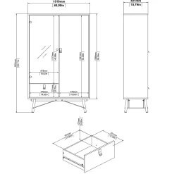 Wandkast Ry Jackson Hickory - Giga Living