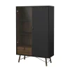 Wandkast Ry Noten Mat Zwart - Giga Living