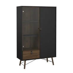 Wandkast Ry Noten Mat Zwart - Giga Living