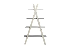 Wandkast Sia 4s Wit/lichtgrijs/Donkergrijs - Giga Meubel