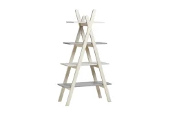 Wandkast Sia 4s Wit/lichtgrijs/Donkergrijs - Giga Meubel