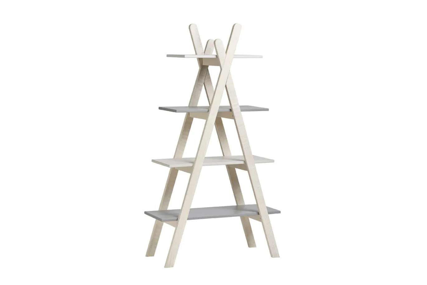 Wandkast Sia 4s Wit/lichtgrijs/Donkergrijs - Giga Meubel