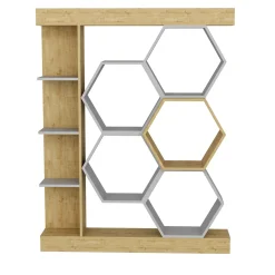 Wandkast Sueno Naturel/Wit