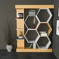 Wandkast Sueno Naturel/Wit