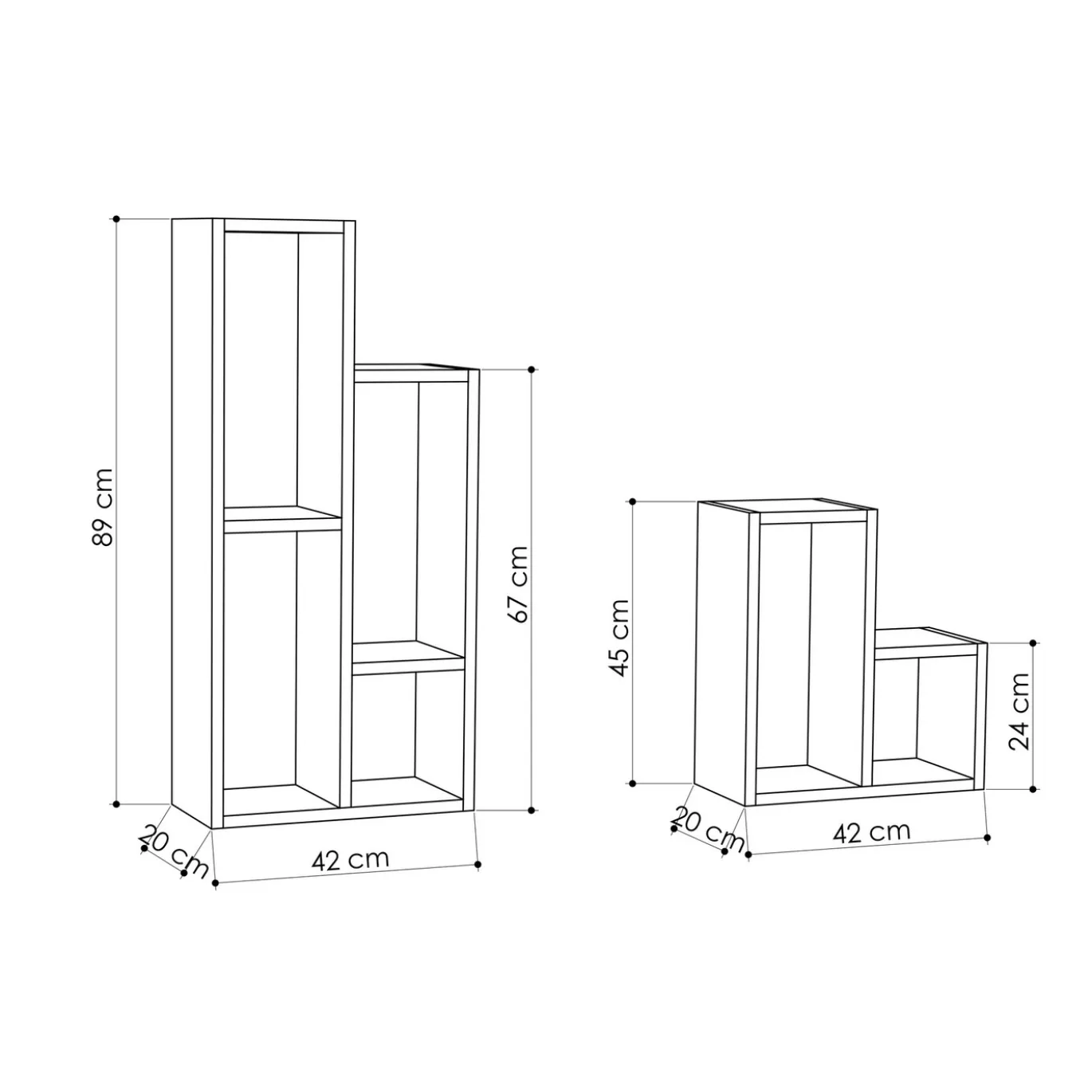 Wandkast Sule Antraciet 89cm