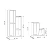 Wandkast Sule Wit 89cm