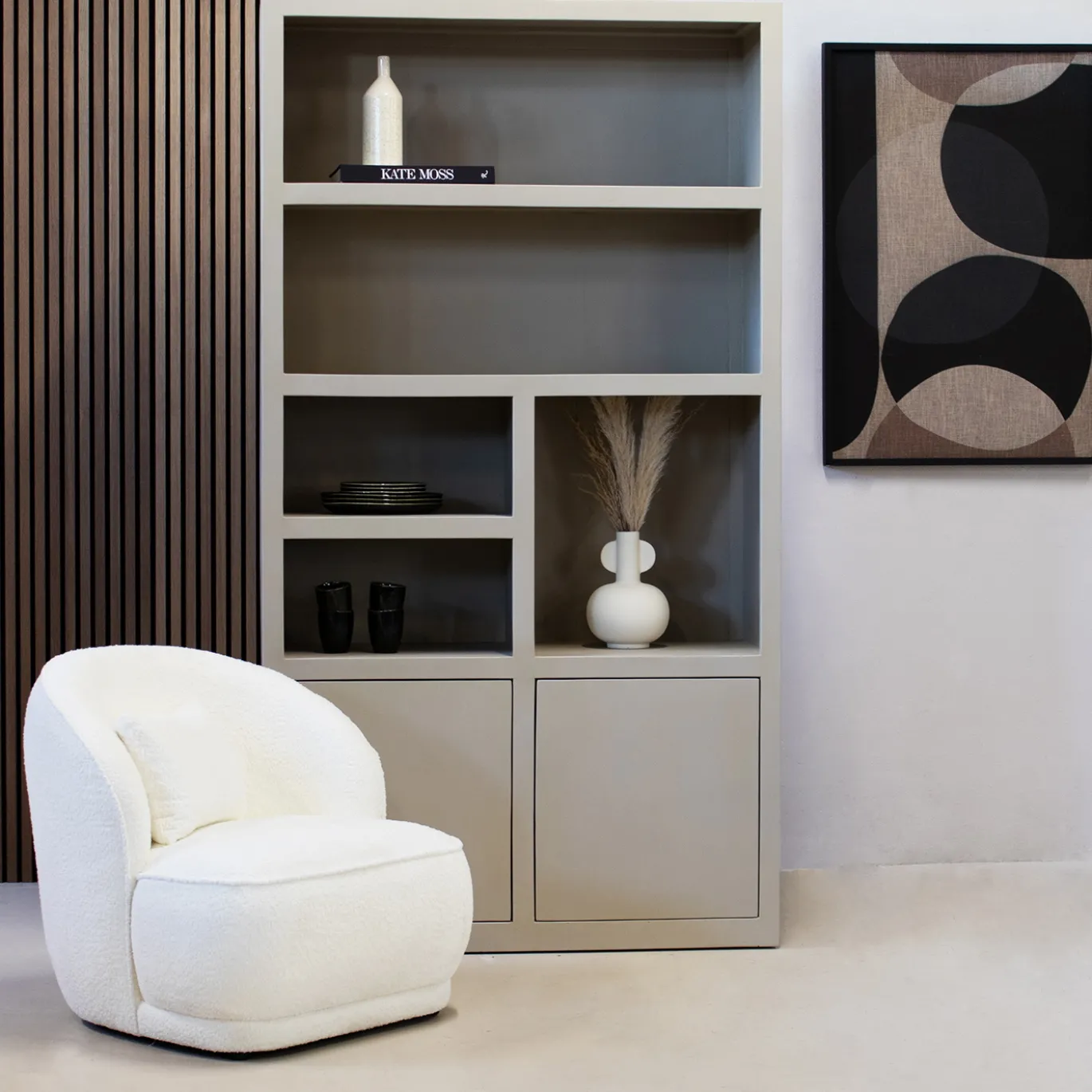 Wandkast Xander Beige 220cm - Giga Meubel