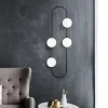 Wandlamp Abaküs 4-Lichts Wit/Zwart