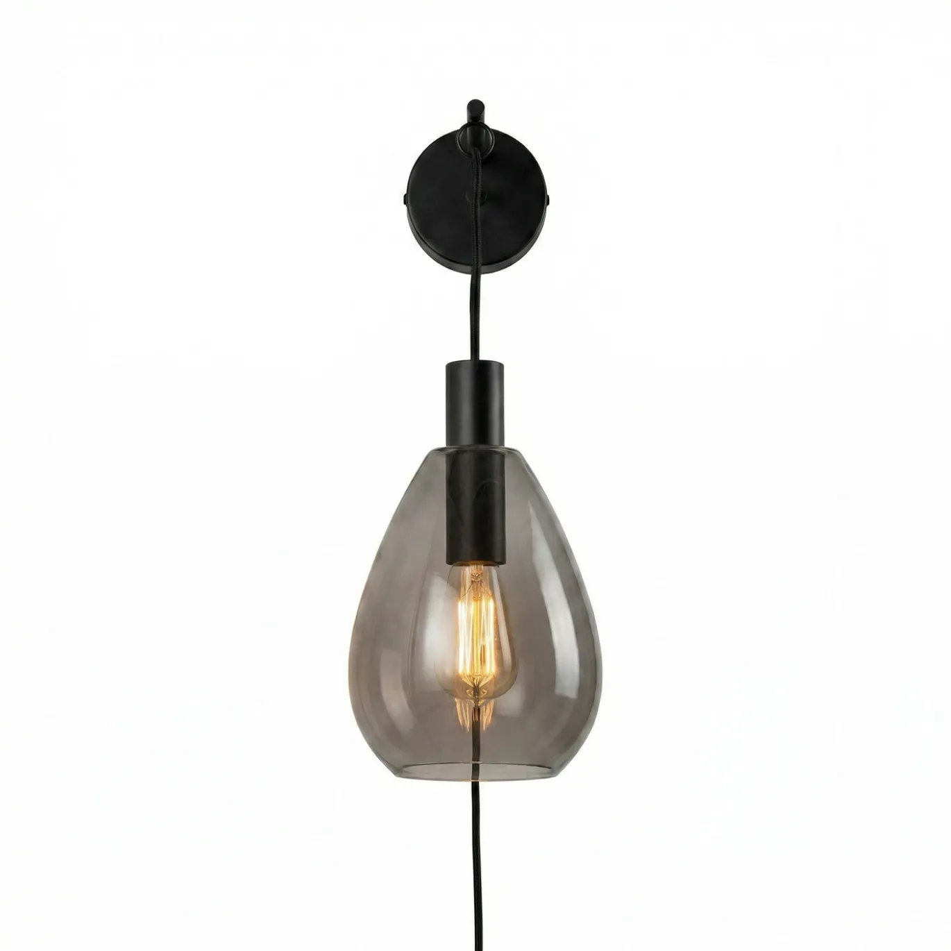 Wandlamp Anita 1-Lichts Smoke Glas - Giga Meubel