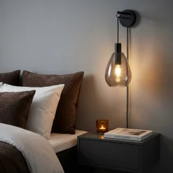 Wandlamp Anita 1-Lichts Smoke Glas - Giga Meubel