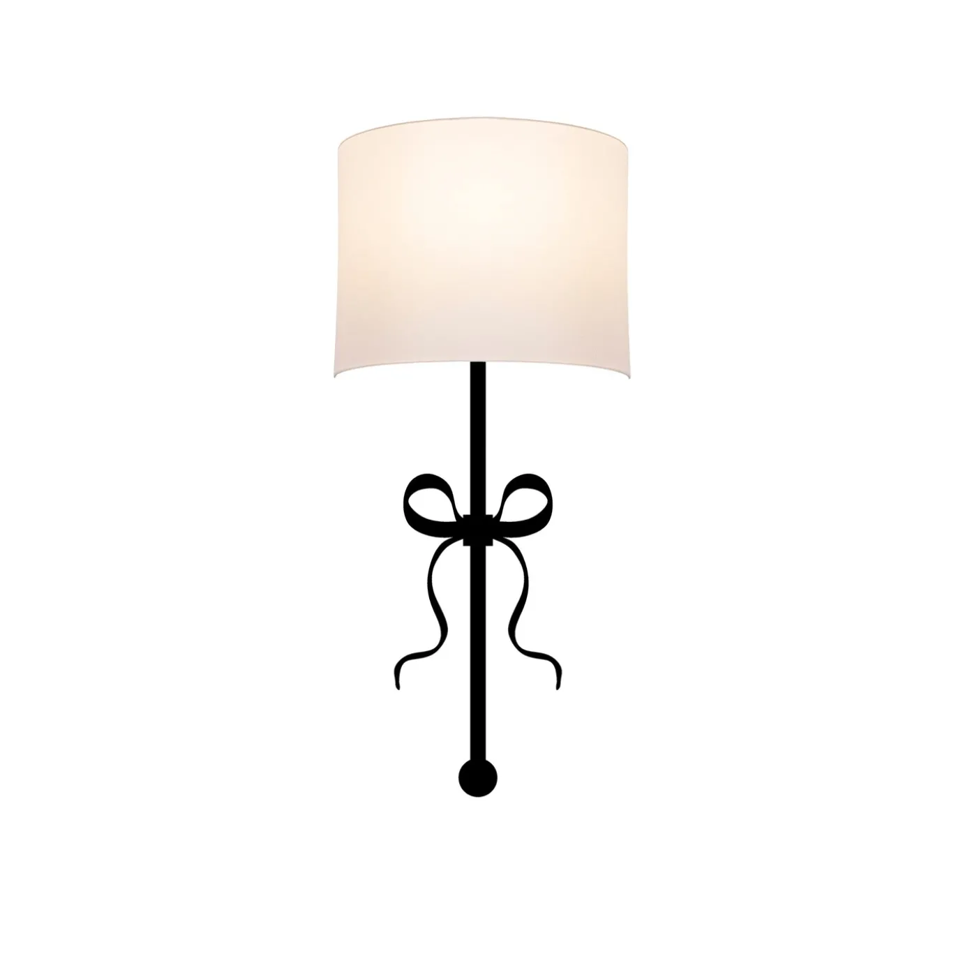 Wandlamp Asaf Bow Wit/Zwart