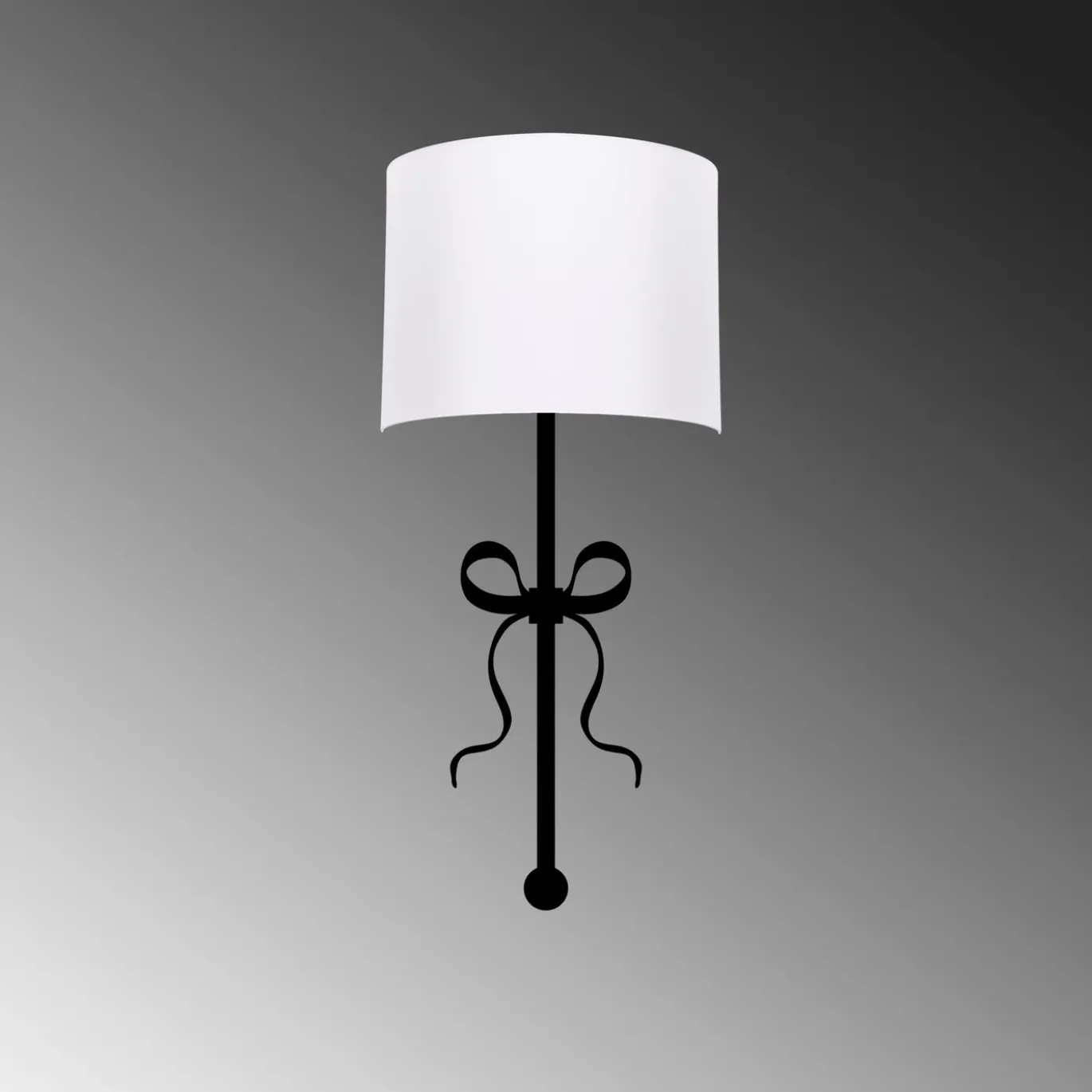 Wandlamp Asaf Bow Wit/Zwart