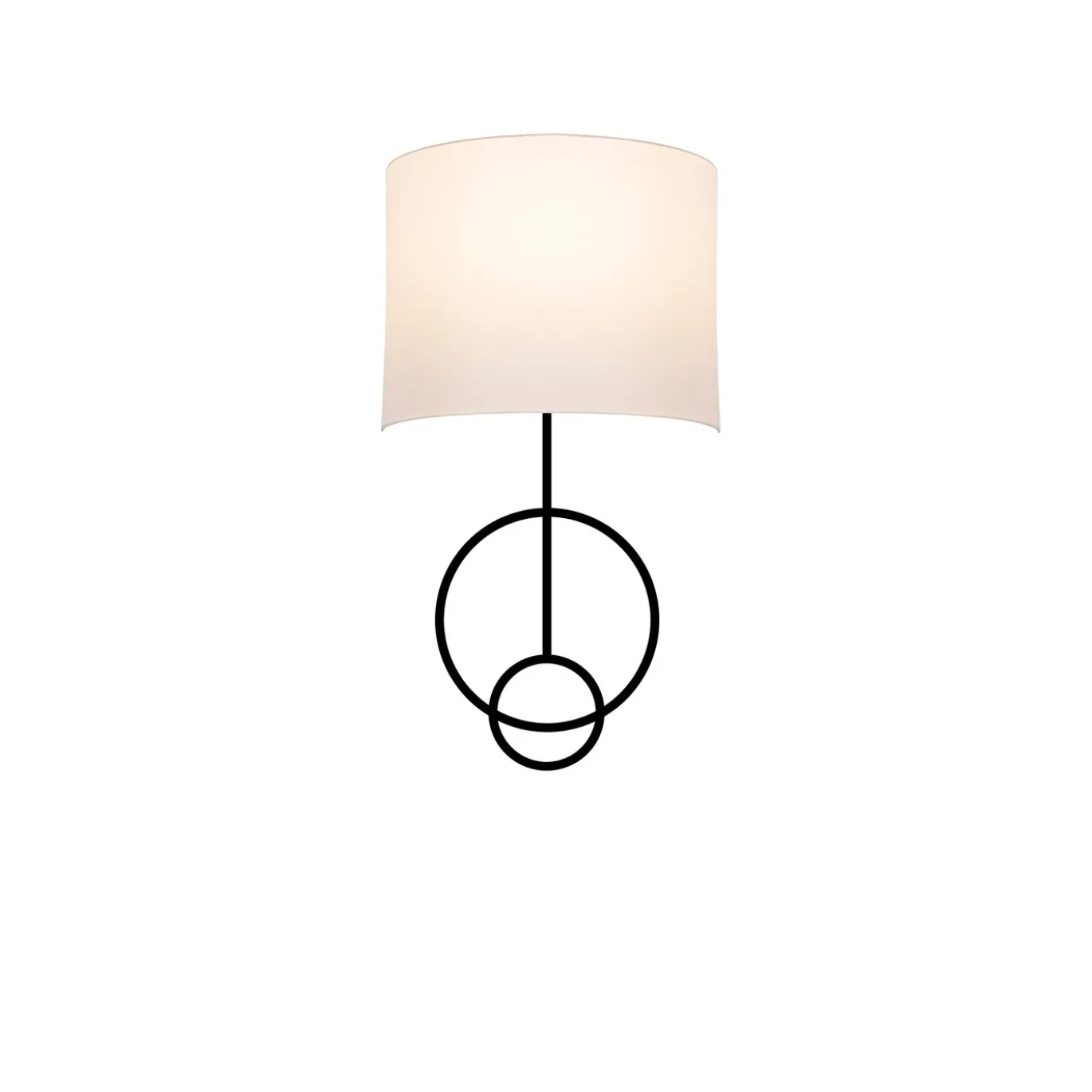 Wandlamp Asaf Circles Wit/Zwart