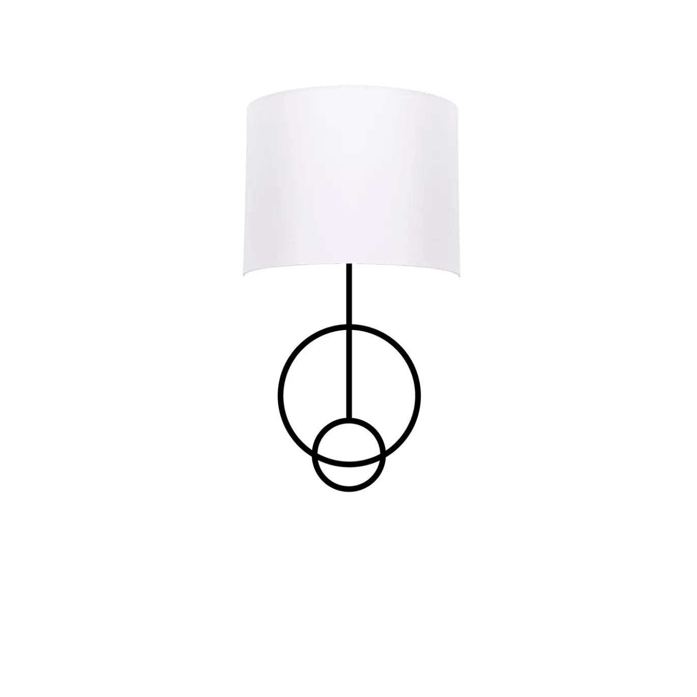 Wandlamp Asaf Circles Wit/Zwart