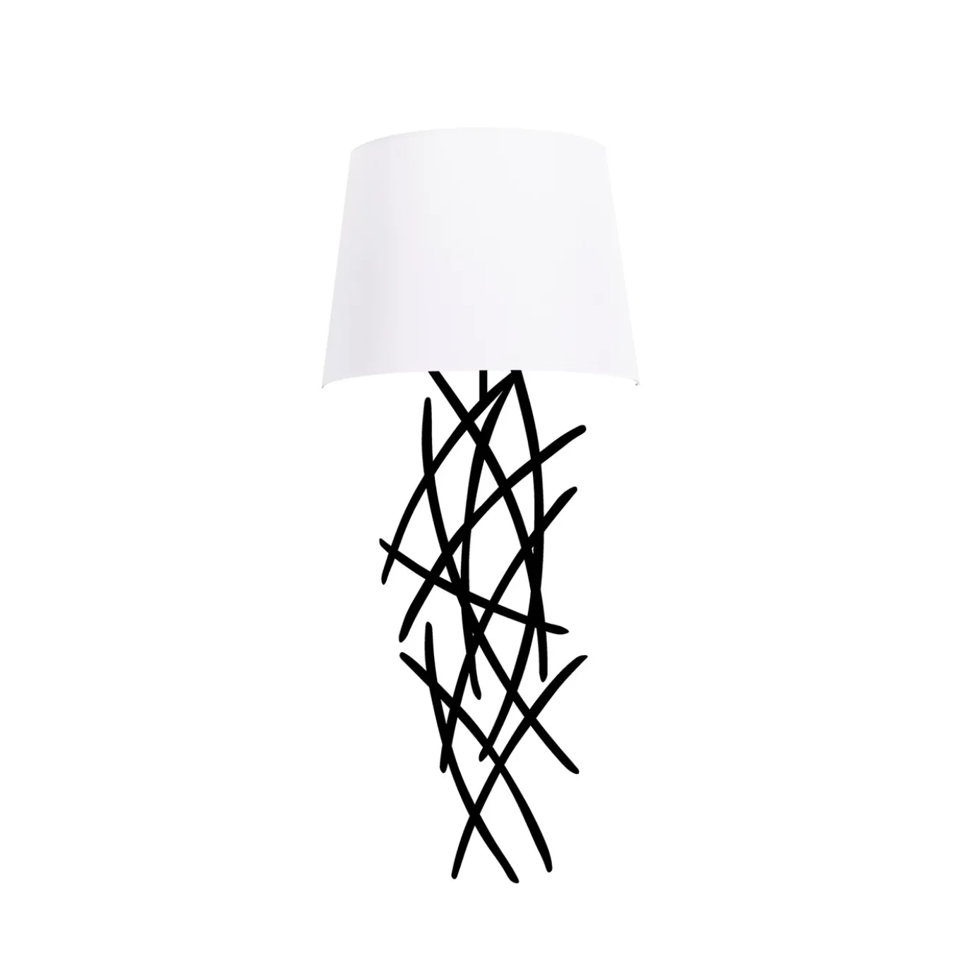 Wandlamp Asaf Sticks Wit/Zwart