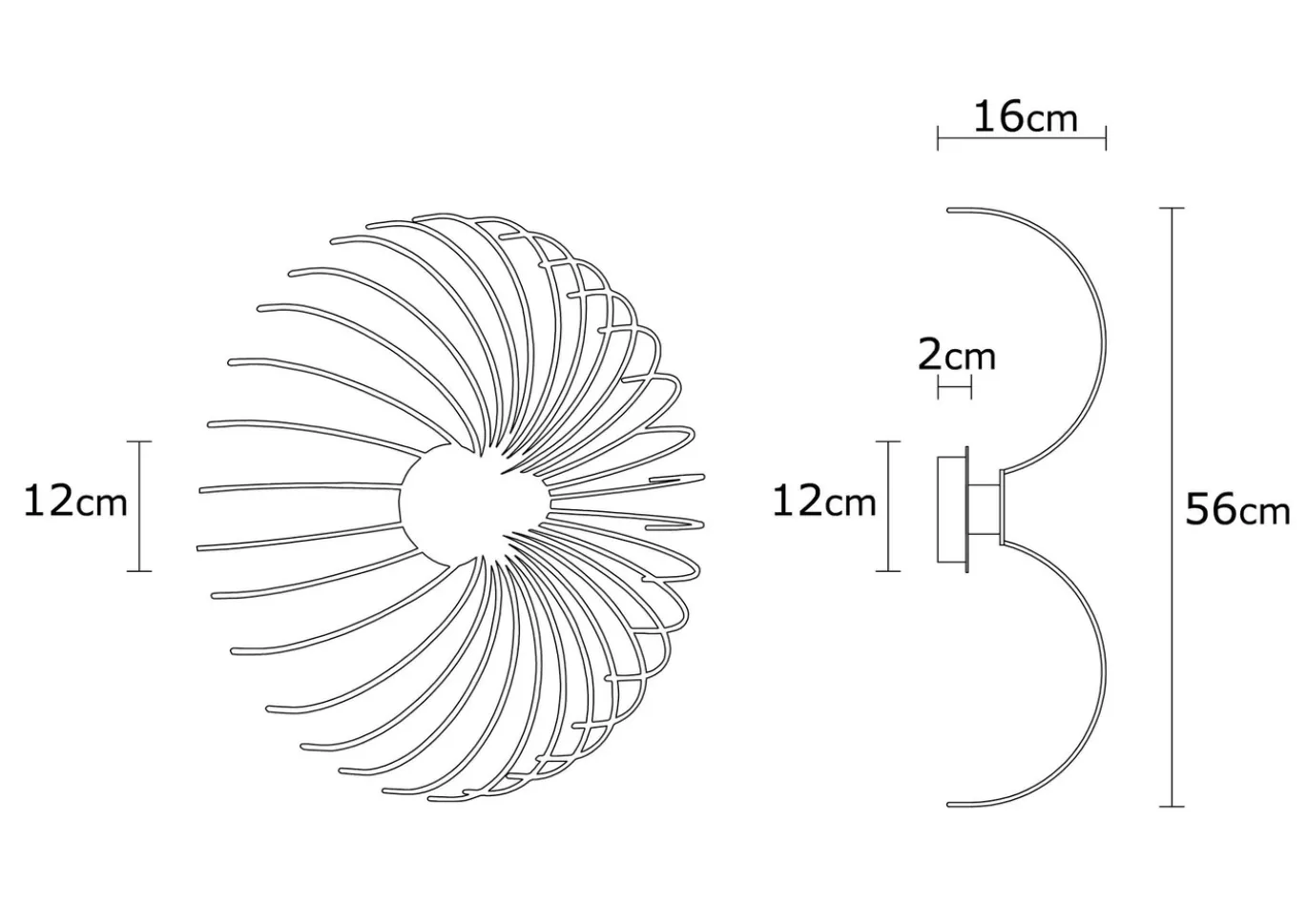 Wandlamp Aspendos Zwart