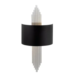 Wandlamp Avdan Zwart/Zilver