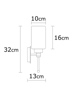 Wandlamp Balcova Zilver
