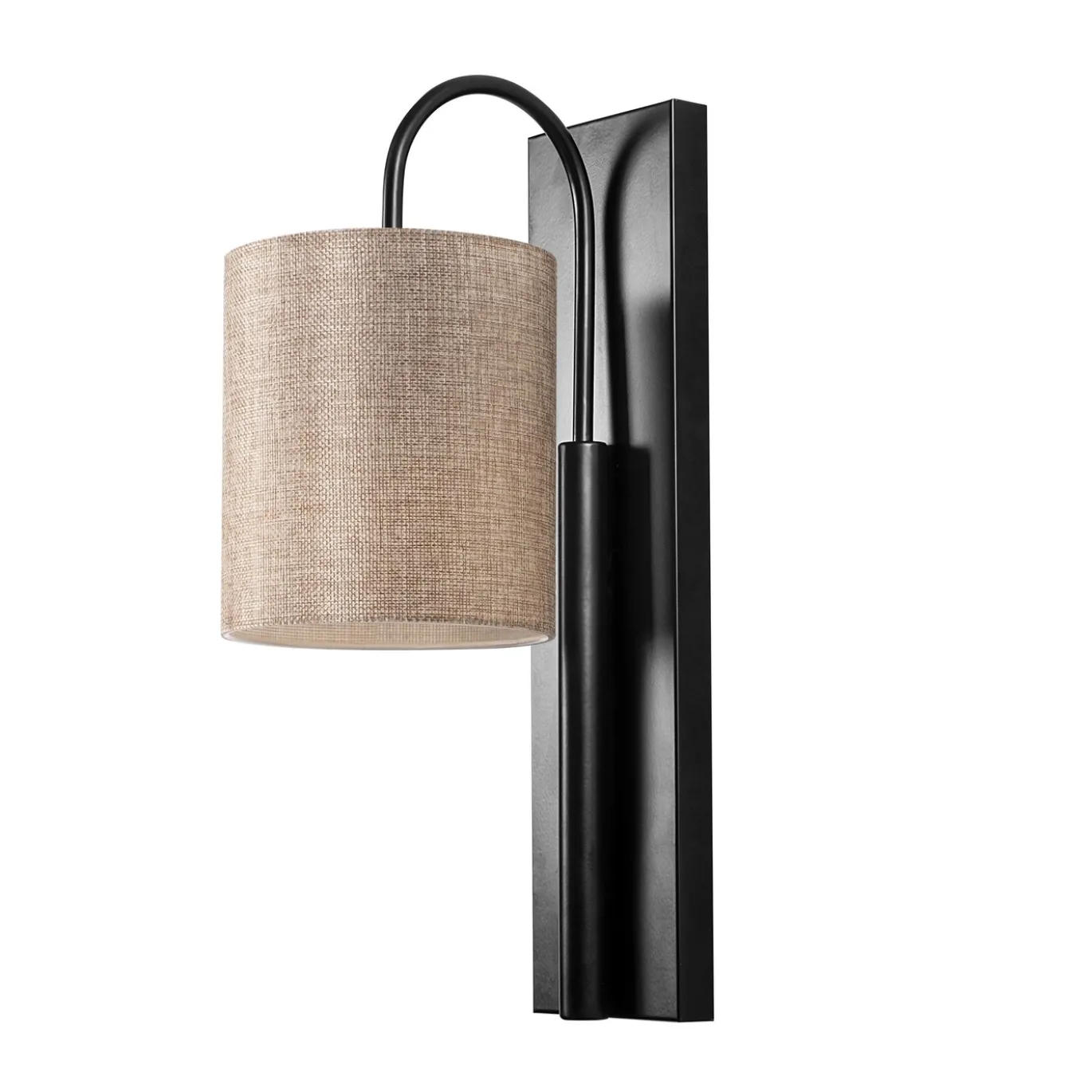 Wandlamp Baston Crème/Zwart