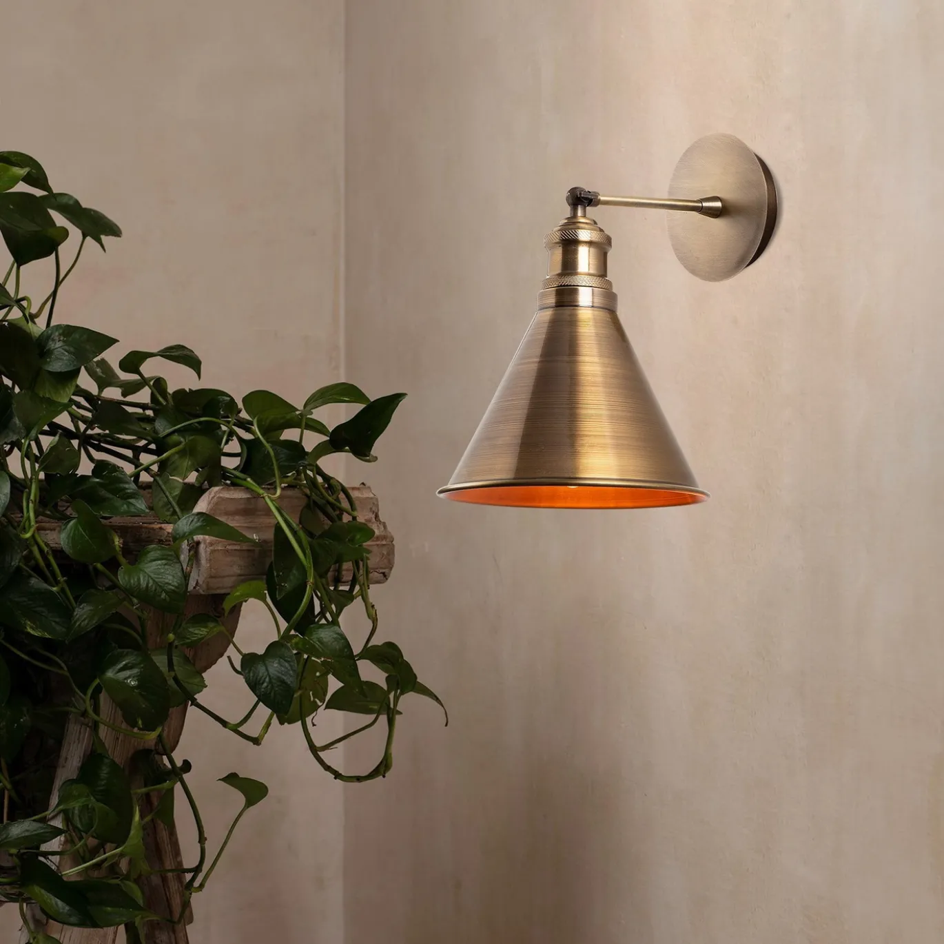 Wandlamp Berceste Long Metaal Goud